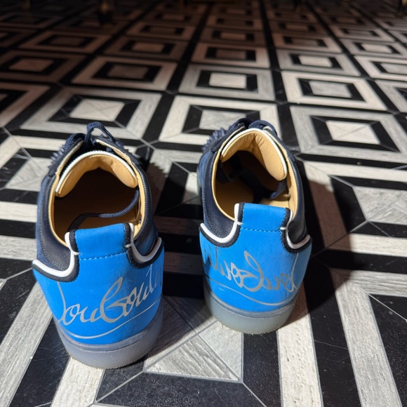 Authentic Louboutin‎ Fun Louis Junior Spikes Navy Suede Sneakers 8.5 - Picture 6 of 11